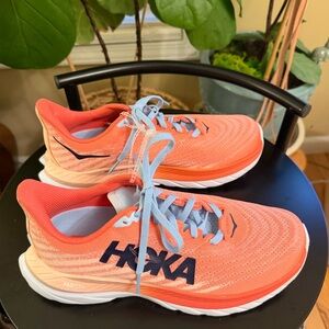 Hoka One One Mach 5 Camellia Peach Running Shoes -size 7.5B